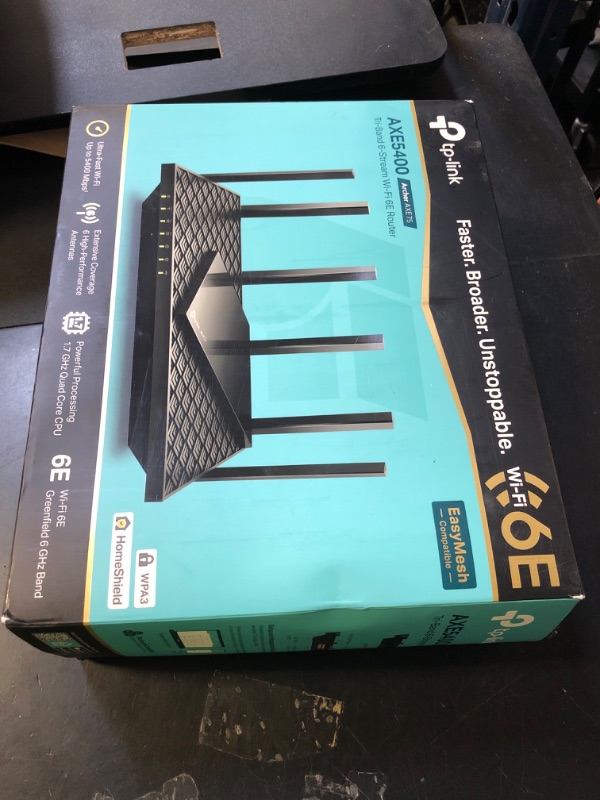 Photo 1 of TP-Link AXE5400 Tri-Band WiFi 6E Router (Archer AXE75), 2025 PCMag Editors' Choice, Gigabit Internet for Gaming & Streaming, New 6GHz Band, 160MHz, OneMesh, Quad-Core CPU, VPN & WPA3 Security