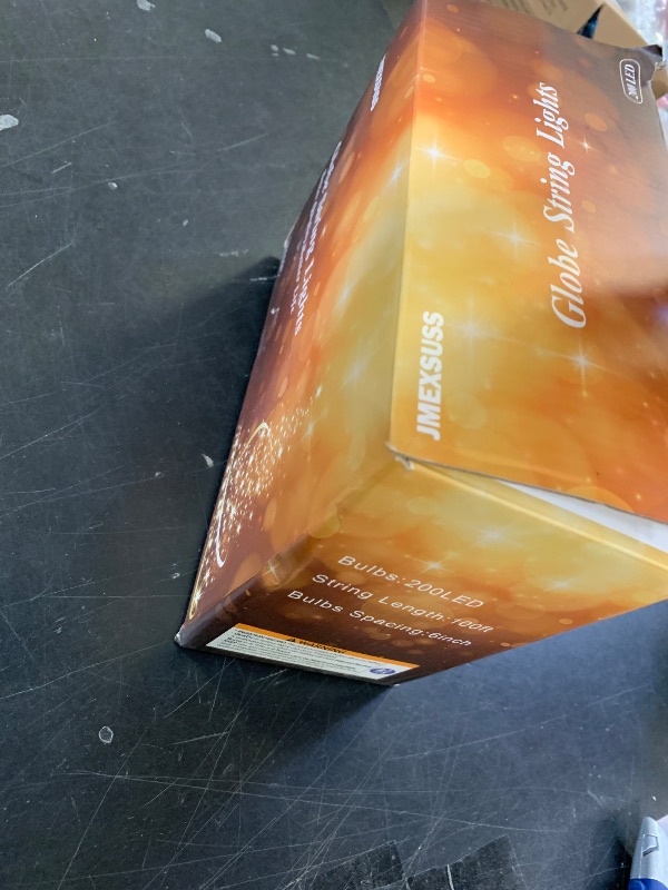 Photo 1 of 100ft Globe String Lights Indoor Outdoor Waterproof, 200 LED Christmas fairy Lights Plug in with Remote, Connectable Hanging Lights for Bedroom Classroom Camping Patio Wedding Garden Decor, Warm White