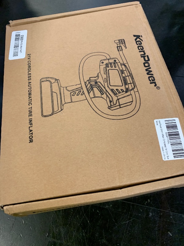 Photo 3 of KeenPower Smart Cordless Tire Inflator Portable Air Compressor Rechargeable 21V Battery Powered 160PSI Handheld Air Pump w/4+N Smart Modes & Dual Power & Digital Pressure Gauge for Cars Motorcycles