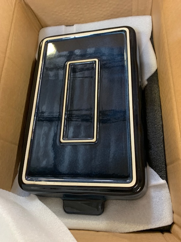 Photo 1 of VICRAYS Ceramic Bakeware Set, Porcelain Rectangular Lasagna Pans Casserole Dish Set for Baking, Cooking, Kitchen, Cake Dinner, Banquet and Daily Use, 4 PCS, Blue(9.52"/11.06"/11.77"/14.56")