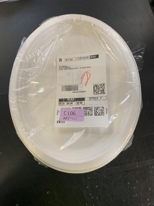 Photo 1 of 100 Pcs Compostable Oval Paper Plates 12 Inch - Heavy Duty Bagasse Platters - Biodegradable White Plates,Eco-Friendly Disposable Dinner Platters for BBQ,Picnic,Wedding,Party,Thanksgiving,Christmas