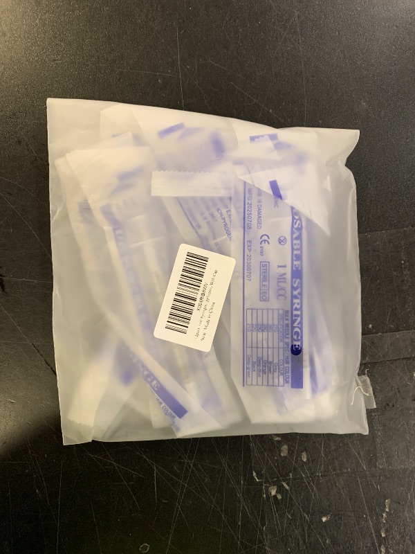 Photo 1 of 12pack 1ml Syringes Without Needle Plastic for Liquid, Measuring, Ink Refilling, Oil, Liquids Glue Applicator, With Cap