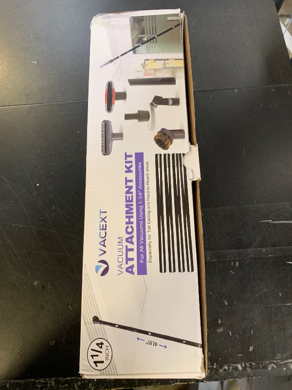 Photo 1 of 1.25 Inch Vacuum Brush Attachment Kit Compatible with Vacuum Cleaners Using 1-1/4'' Accessories - 1.25 Inch Shop Vac Accessories: Horse Hair Dust Brush, Vacuum Extension Wand and More (10 Pack)