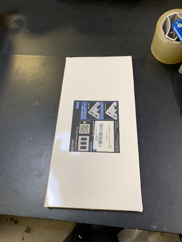 Photo 1 of (5 Pack) BESTTEN USWP6 Matte Snow White 3-Gang Screwless Wall Plate, Decorator Outlet Cover, H4.69” x W6.54”, for Light Switch, Dimmer, USB, GFCI, Receptacle