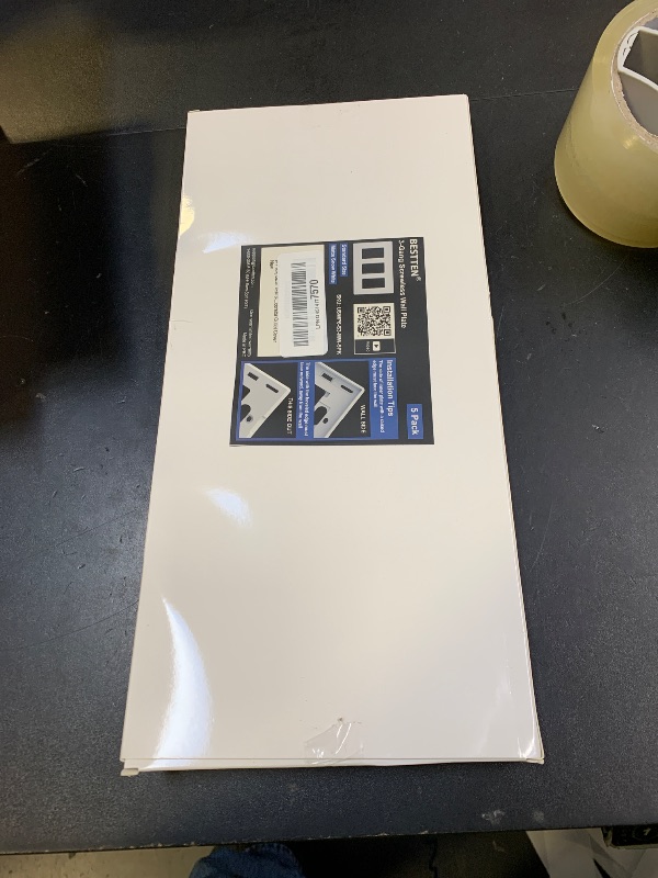 Photo 1 of (5 Pack) BESTTEN USWP6 Matte Snow White 3-Gang Screwless Wall Plate, Decorator Outlet Cover, H4.69” x W6.54”, for Light Switch, Dimmer, USB, GFCI, Receptacle