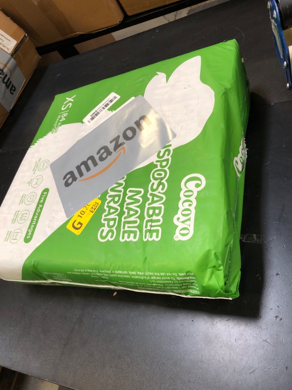 Photo 1 of COCOYO Disposable Male Dog Wraps, Extra Small Size, 84 Count, Super Absorbent, Breathable, Wetness Indicator Green
