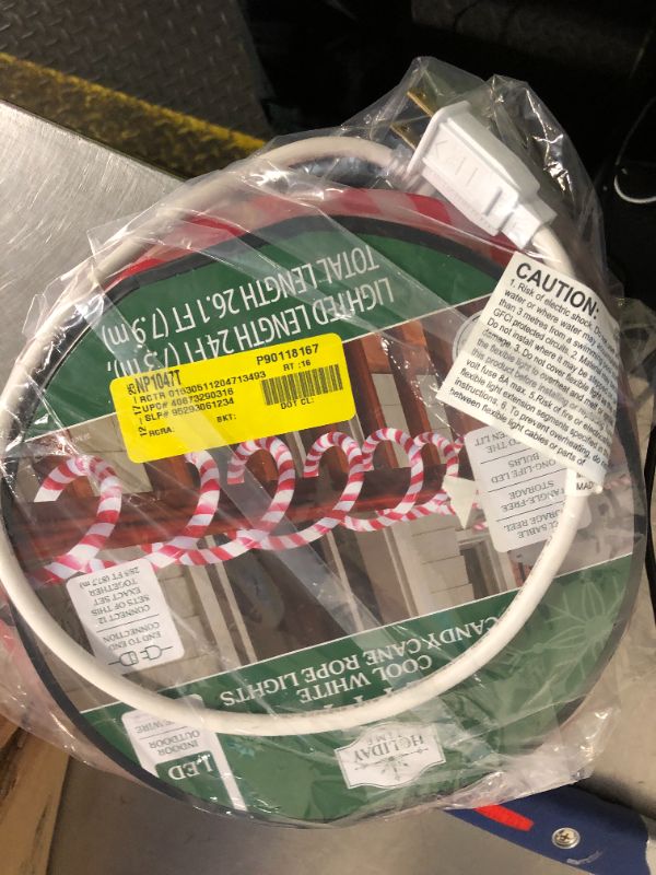 Photo 1 of 24FT Cool White Candy Cane Rope Lights