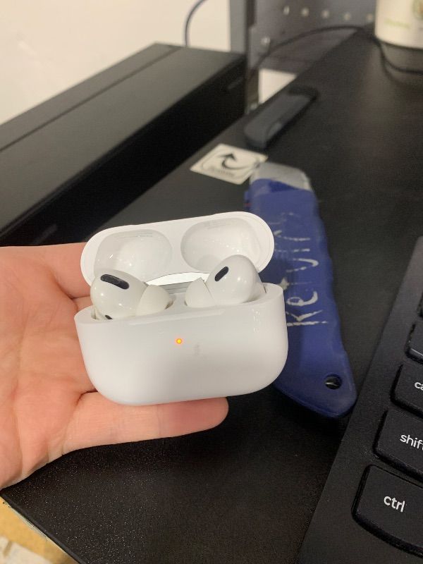 Photo 1 of *SEE CLERK NOTES* Apple AirPods Pro 2 Wireless Earbuds, Active Noise Cancellation, Hearing Aid Feature, Bluetooth Headphones, Transparency, Personalized Spatial Audio, High-Fidelity Sound, H2 Chip, USB-C Charging