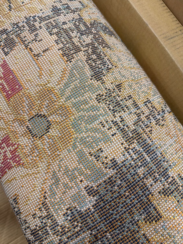 Photo 1 of SAFAVIEH Area Rug 8x10 - Kilim Collection - Large - Natural & Blue, Handmade Jute & Cotton, Moroccan Boho Design, Ideal for Living Room, Bedroom, Office, Dining Space (KLM753A)