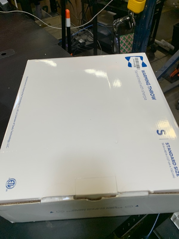 Photo 1 of Sealy Heated Blanket Throw with Built-in Button Controller, Reversible Flannel to Sherpa Electric Blanket with 2-10 Hours Auto-Off & 4 Heating Levels, Over-Heat Protection, 50x60 inch, Beige