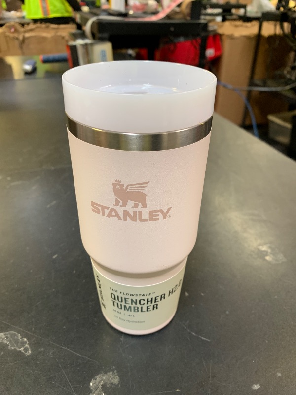 Photo 1 of STANLEY Quencher H2.0 Tumbler with Straw 14 oz | Flowstate 3-Position Lid | Cup Holder Compatible for Travel | Insulated Stainless Steel Cup | BPA-Free | Rose Quartz 2.0