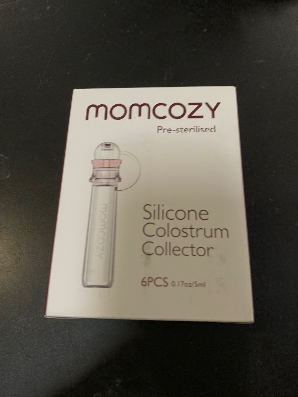 Photo 1 of Momcozy Colostrum Collector Reusable Breast Milk Collector with Storage Case and Cotton Wipe, Portable Colostrum Container BPA Free, Multi-Use Collector 5ml-6pcs