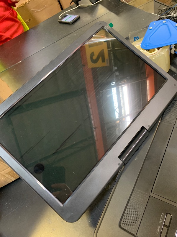 Photo 1 of 17.5" Portable DVD Player with 15.6" HD Swivel Screen, 6 Hours Rechargeable Battery, Supports USB/SD/TV Sync and Multiple Disc Formats, Dual Stereo Speakers, Car Charger, Remote Control (No Blu-Ray)