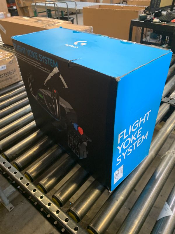 Photo 1 of Logitech G PRO Flight Yoke System, Professional Simulation Yoke and Throttle Quadrant, 3 Modes, 75 Programmable Controls, Configurable Knobs, Steel Shaft, USB, PC - Black