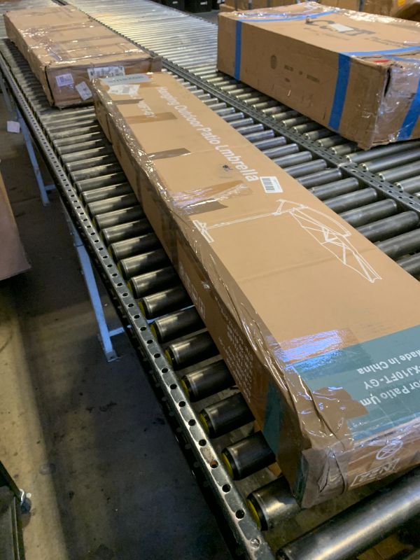 Photo 1 of 11 FT Outdoor Patio Umbrella with Base, Aluminium Curved Cantilever Umbrella, Large Round Hanging Offset Umbrella with Unlimited Position Adjustment and 360°Rotation for Market Garden Pool, Champagne