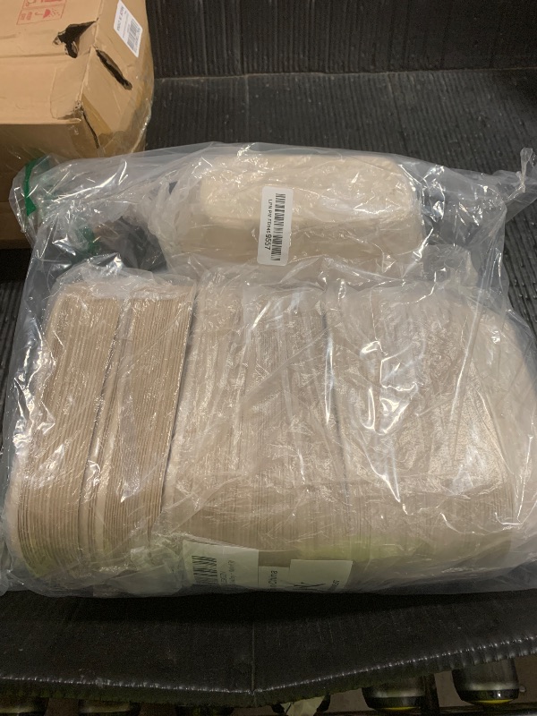 Photo 1 of [100% Eco-Friendly] 34 oz Disposable Food Containers with Lids – Sugarcane Pulp Take Out Containers, Biodegradable Lunch Box, Compostable and Microwave Safe To-Go Boxes for Meal Prep – Pack of 50