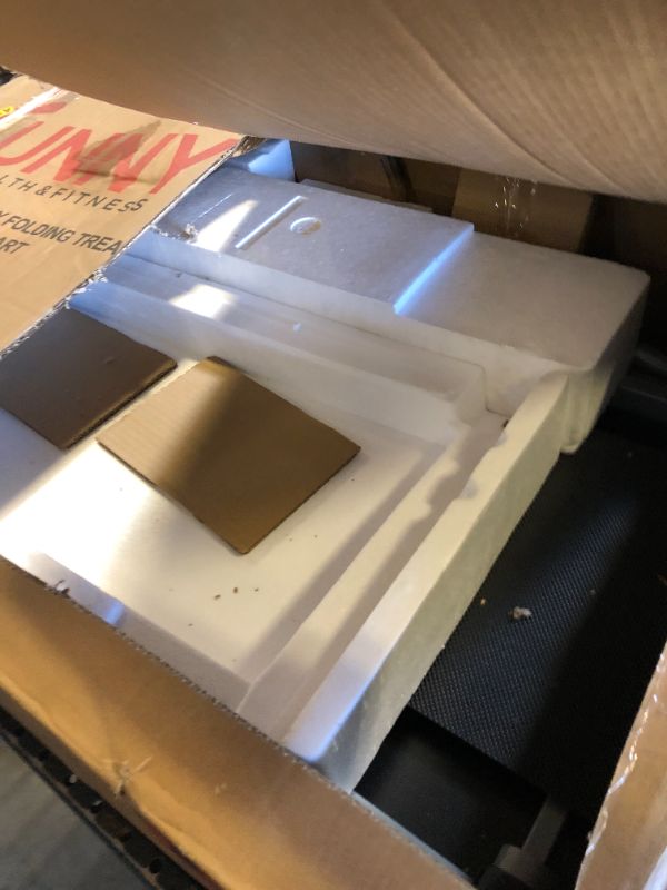 Photo 1 of Sunny Health & Fitness Smart Foldable Exercise Running Walking Treadmill, Easy Assembly, LCD Performance Monitor, Device Holder, and SunnyFit® App Enhanced Bluetooth Connectivity - SF-T7610SMART