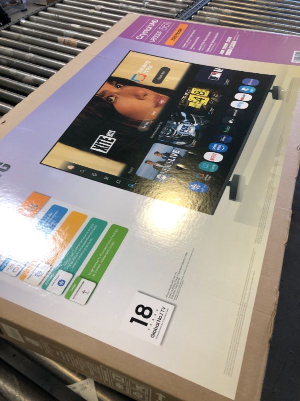 Photo 1 of **DAMAGED** Samsung 55-Inch Class Crystal UHD U8000F 4K Smart TV (2025 Model) Endless Free Content, Crystal Processor 4K, MetalStream Design, Knox Security, Compatible with Alexa