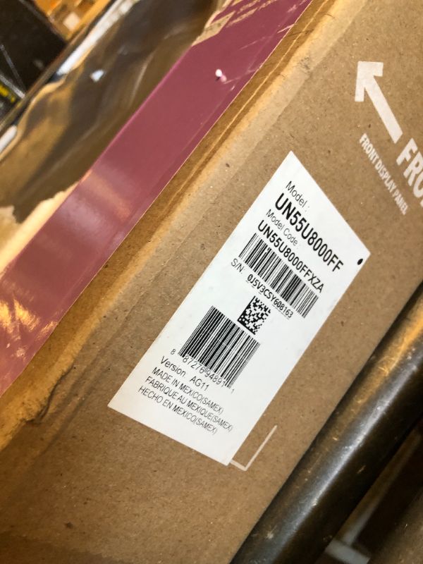 Photo 1 of **DAMAGED** Samsung 55-Inch Class Crystal UHD U8000F 4K Smart TV (2025 Model) Endless Free Content, Crystal Processor 4K, MetalStream Design, Knox Security, Compatible with Alexa