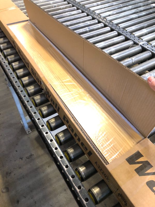 Photo 1 of Art3d Slat Wood Wall Paneling for Interior and Ceiling Decoration - Pack of 4pcs + 1pc End-Trim, Size 108 x 5.7in.- Walnut