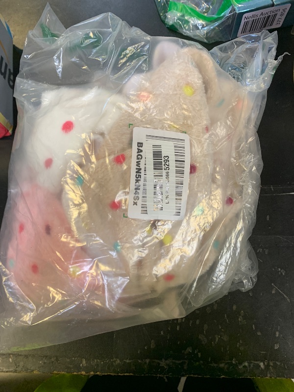 Photo 1 of 1 Pack 3 Blankets Super Soft Cute Dot Pattern Pet Blanket Flannel Throw for Dog Puppy Cat Beige/Brown/Pink Small