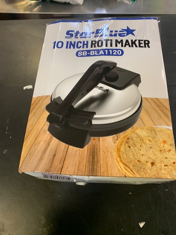 Photo 1 of 10inch Roti Maker by StarBlue with FREE Roti Warmer and Removable Handle - The automatic Stainless Steel Non-Stick Electric machine to make Indian style Chapati, Tortilla, Roti AC 110V 50/60Hz 1200W