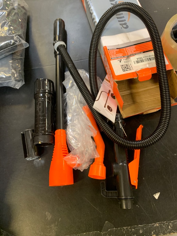 Photo 1 of Kiweoci Electric Fuel Transfer Pump, 3GPM Portable Fluid Transfer Siphon Pump with Oil Pipeline, Battery Gas Pumps with Adjustable Flow Control Nozzle for Car/RV(Orange)