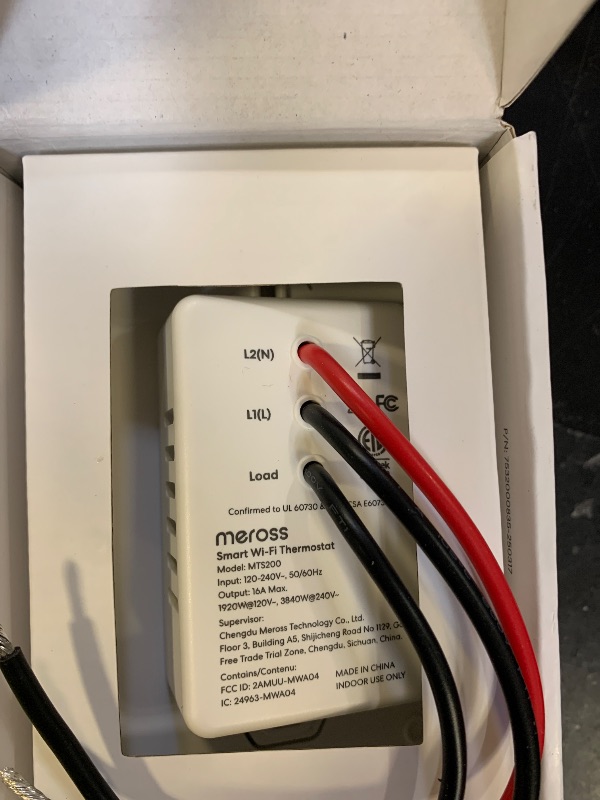 Photo 1 of meross Smart Thermostat for Electric Baseboard and in-Wall Heaters Work with HomeKit, Alexa and Google Home, 120V-240V Wi-Fi Programmable Thermostat with Easy Install, Energy Saving, 4 Wires Needed