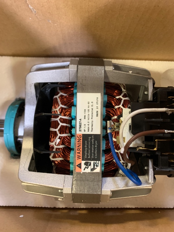 Photo 1 of 0EM 279827 Dryer Drive Motor with Pulley (Upgraded Blower Shaft Length) by puxyblue - Compatible with MayTag Kitchenaid Kenmore Whirlpool Dryer Motor Replaces AP3094245, EAP334304, PS334304,W10194250
