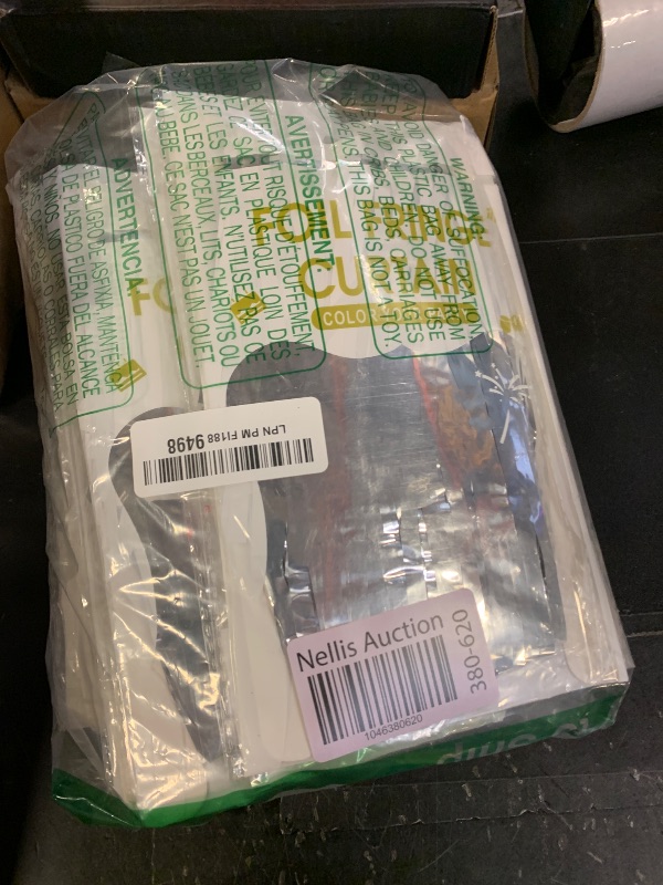 Photo 1 of 10 Pack Silver Backdrop Curtain 3.2ft x 8.2ft Metallic Tinsel Foil Fringe Curtains Photo Booth Background for Birthday Party Decoration Baby Shower Engagement Wedding Christmas Decoration (Silver)