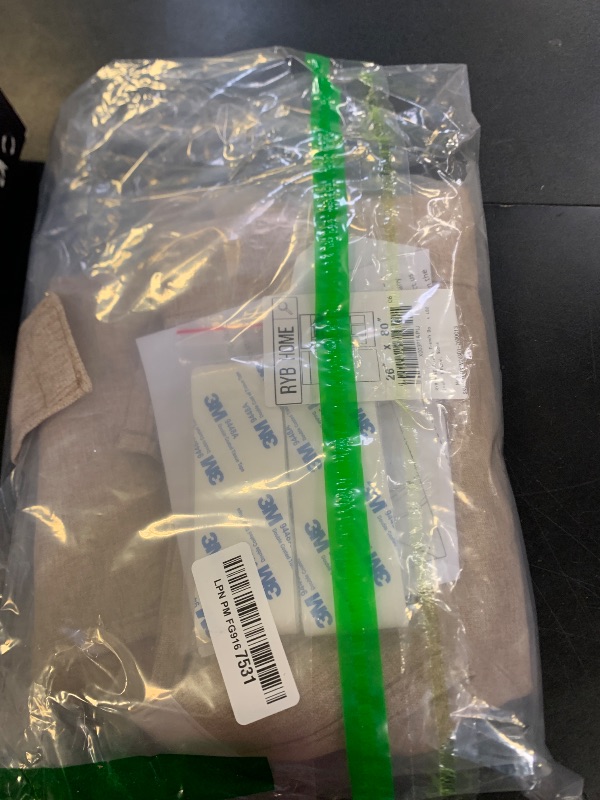 Photo 1 of RYB HOME Privacy French Door Covers, Rich Linen Texture Room Darkening Window Curtains and Drapes Thermal Insulated Tricia Door Blinds for Patio Doorway, W26 x L80 inch, 1 Panel, Mocha