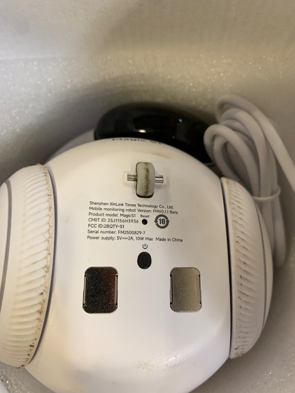 Photo 1 of Crigge Magic S1 Indoor Security Robot Camera 1080P Movable Pet Camera with App Control, 2-Way Audio, Motion Detection, Night Vision, Auto-Recharge, Smart Home Cam for Pet/Elderly/Baby (White)