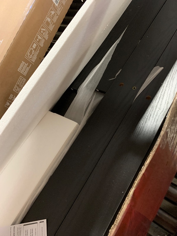 Photo 1 of LITTLE TREE 63-Inch Black Console Table for Entryway, Narrow Long Wooden Entry Table for Living Room, Hallway, Sofa, Entrance, Foyer, Behind Couch with 2-Tier Storage Shelves