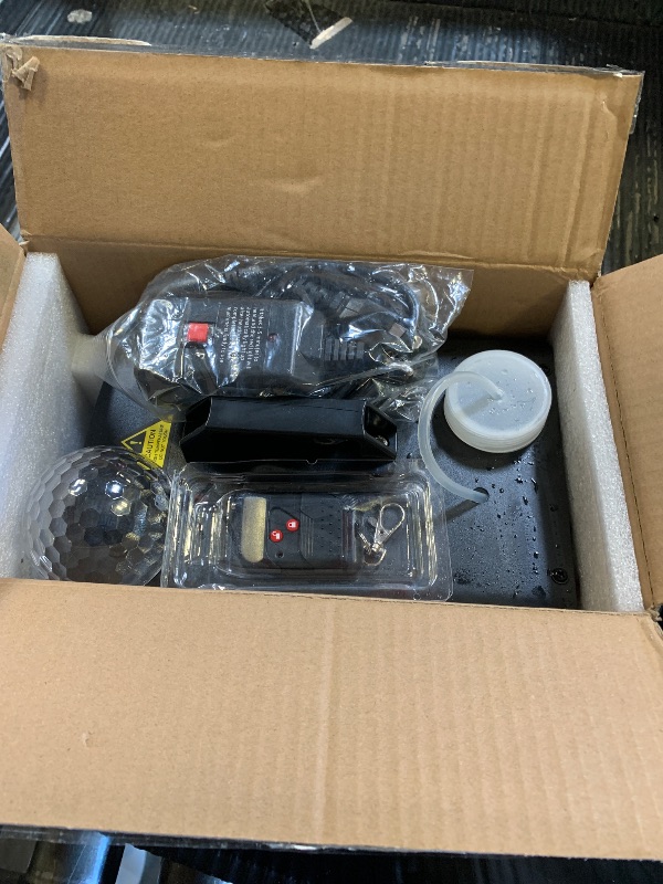 Photo 1 of Dashsafe 1200W Fog Machine, Smoke Machine Fog with Disco Ball Lights, 6000CFM with 13-Color LED Effects, Wired And Wireless Remote Controls, Ideal for Indoor, Outdoor, Wedding, Parties, and Halloween