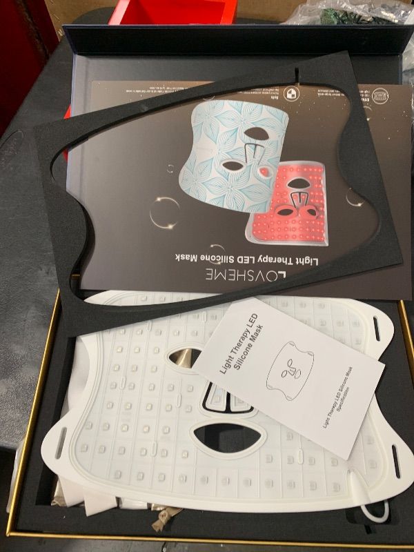 Photo 1 of Lovsheme Red Light Therapy for Face, LED Face Mask Light Therapy, 5 Light Modes, 432 High-Density Light Beads, Red Light Therapy Mask for Acne, Wrinkles, Skin Rejuvenation, Professional Home Skincare