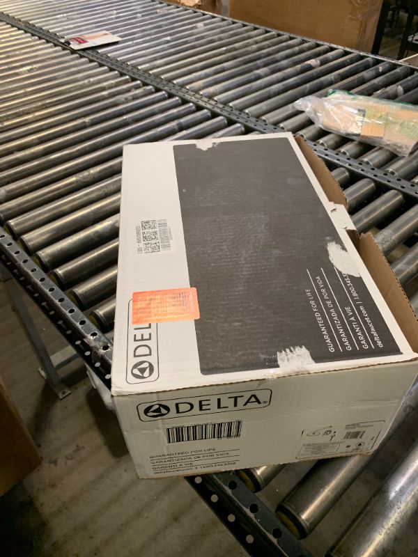 Photo 1 of Delta Modern 14 Series Round Rain Shower System Faucet Set, Rainfall Brushed Gold Shower Head and Handle Set, Valve Trim Kit, 10 Inch, Champagne Bronze 342702-CZ