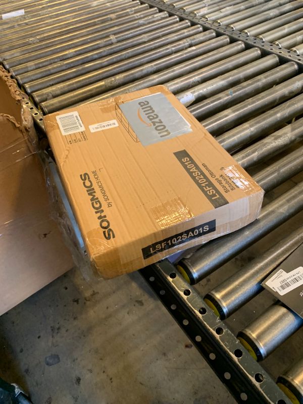 Photo 1 of SONGMICS MAZIE Collection - Small Folding Storage Ottoman, Foot Rest Stool, 12.2 x 16.1 x 12.2 Inches, 286 lb Load Capacity, for Living Room, Bedroom, Home Office, Dorm, Jelly Pink ULSF102R01