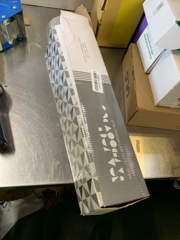 Photo 1 of MontVoo -Bath Mat Rug-Rubber Backing Non Slip Quick Dry Absorbent Thin Bathroom Rugs Fit Under Door-Faux Suede Surface Bathroom Floor Mats-Shower Rug for in Front of Bathtub Shower Gray 17"x59"