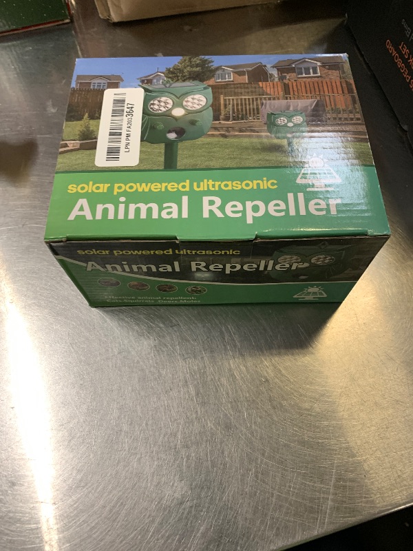 Photo 1 of [2025 Upgrade] Solar Animal Repellent Outdoor for Deer Squirrel Mole Rabbit Cat Skunk Bird Raccoon Dog, Waterproof Ultrasonic Pest Repeller with Motion Detector and LED for Yard Lawns Garden 1 Pack