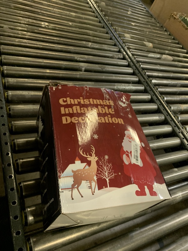 Photo 1 of 12FT Christmas Outdoor Inflatables - Giant Inflatable Hot Air Balloon Santa with Built-in Colorful Rotating LED Lights Christmas Blow Up Yard Decorations for Garden Lawn Party Xmas Decor