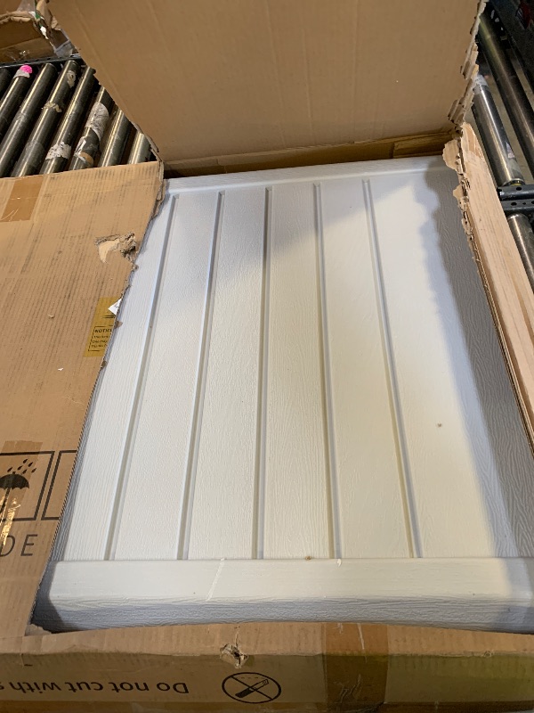 Photo 1 of YITAHOME 35 Cu Ft Horizontal Weatherproof Storage Shed Without Shelves, Outdoor Lockable Resin Unit for Tools and Gear, Simple Assembly (Light Gray)