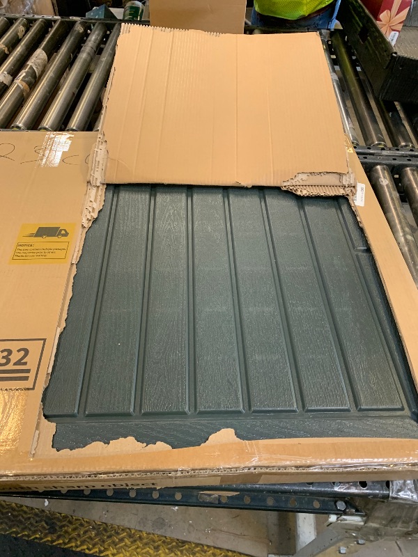 Photo 1 of *SEE CLERK NOTES* YITAHOME 35 Cu Ft Horizontal Weatherproof Storage Shed Without Shelves, Outdoor Lockable Resin Unit for Tools and Gear, Simple Assembly (Light Gray)