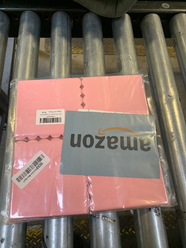 Photo 1 of 100 Count Cocktail Napkins, Disposable Beverage Napkins, 2-Ply Folded 4.7in Dessert Paper Napkins for Bar, Party, Wedding, Birthday, Dinner, Lunch, Reception, Restaurant and Everyday Use, Pink