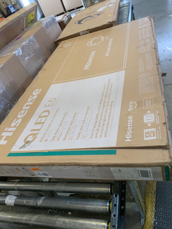 Photo 1 of *SEE CLERK NOTES* Hisense 65" E6 Cinema Series Hi-QLED 4K UHD Smart Fire TV (65E6QF, 2025 Model) -AI Light Sensor, Dolby Vision · Atmos, Voice Remote with Alexa, Motion Rate 120, HDR 10+ Adaptive, Game Mode Plus