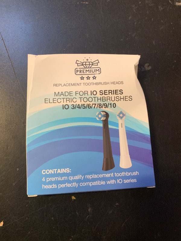 Photo 1 of [Upgraded 2025] AmuLumon 4-Pack Ultra-Soft Toothbrush Heads for Oral-B iO Series (iO3/iO4/iO5/iO6/iO7/iO8/iO9/iO10) – Gentle Gum Care, Hygienic Travel-Ready Replacement Brush Heads (Black, 4PACK)