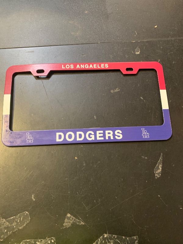 Photo 1 of 1 Pack License Plate Frame for Dodgers Car, Sports Team Fans Design