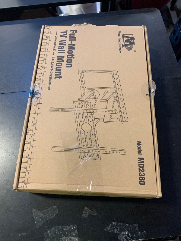 Photo 1 of **INCOMPLETE** Mounting Dream TV Wall Mount for 32-65 Inch Television,Mount with Swivel and Tilt, Full Motion Bracket with Articulating Dual Arms, Fits 16inch Studs, Max VESA 400X400 mm, 99lbs, MD2380