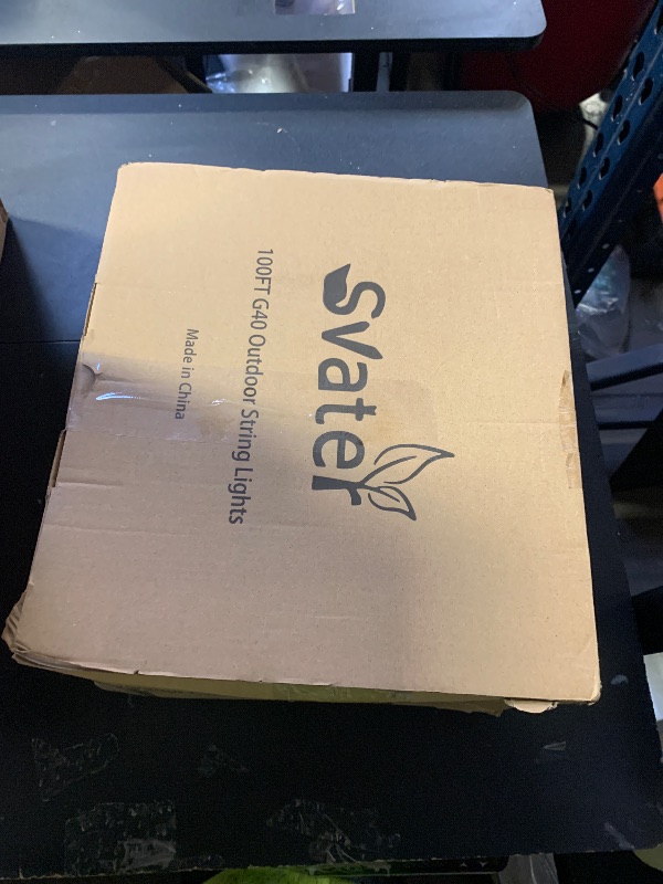 Photo 1 of Svater Outdoor String Lights 200 FT, Patio Lights with 104 Shatterproof LED Bulbs, Commercial Grade Waterproof Plastic Hanging Light for Bistro Backyard Cafe Market, Warm White 2700K (2 X 100 FT)