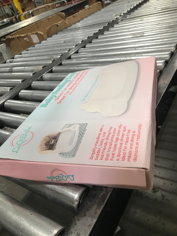 Photo 1 of LuQiBabe Baby Dining Tray Compatible with in-gle-sina Fast Table Chair Portable Baby Feeding Tray for Clip-On Hook-on Table Chair Ideal for Toddler Perfect for Meal, Restaurant - Clear Plastic