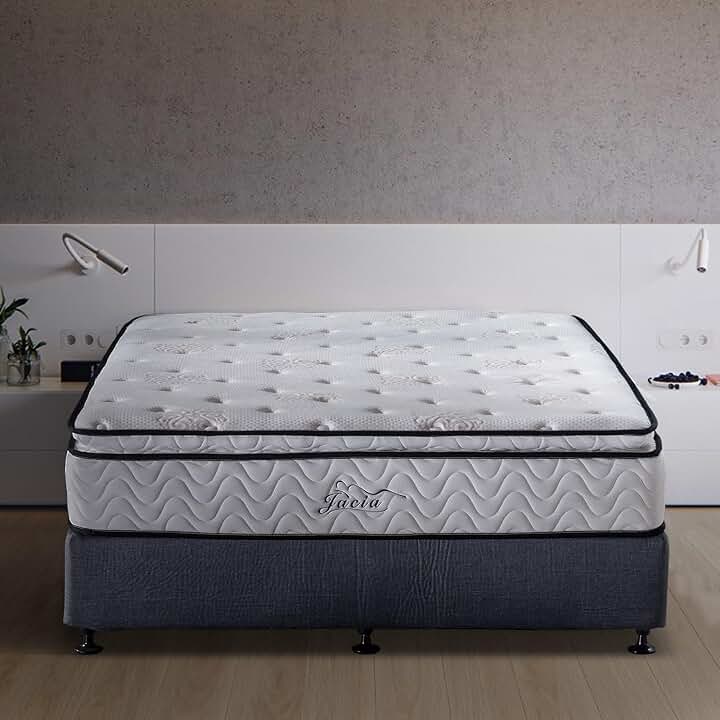 Photo 1 of Short Queen Mattress,11.4 Inches Pillow Top Pocket Spring Hybrid RV Mattress, Memory Foam Innerspring Firm Bed in a Bag